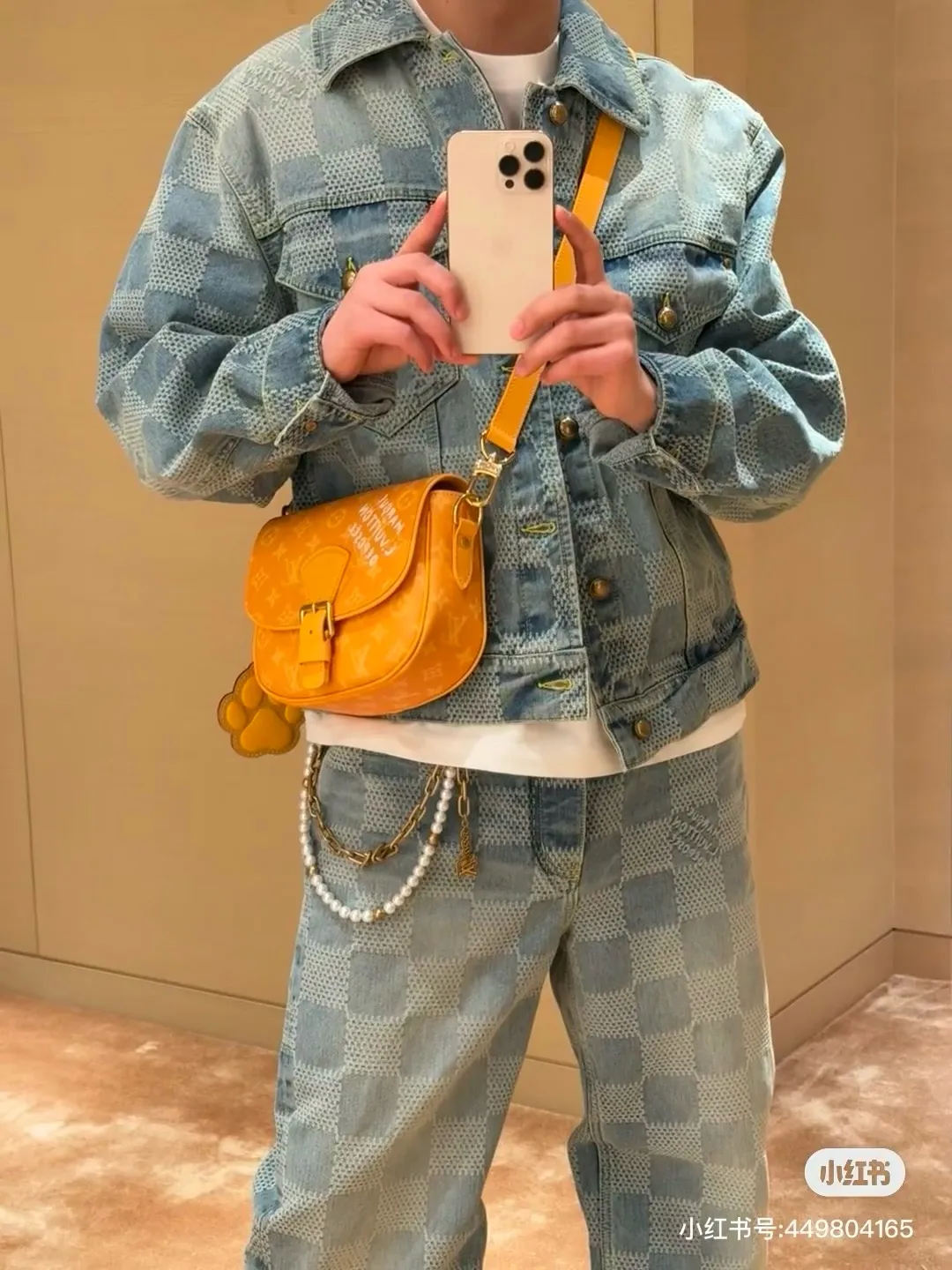 Louis Vuitton/Louis Vuitton checkerboard denim jacket